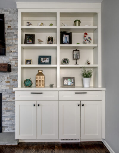 Built-In Fireplace Cabinets - Reading Nook