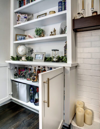 Built-In Painted Fireplace Cabinets