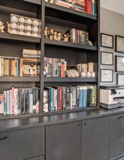 Black Home Office Bookcase - Shelves