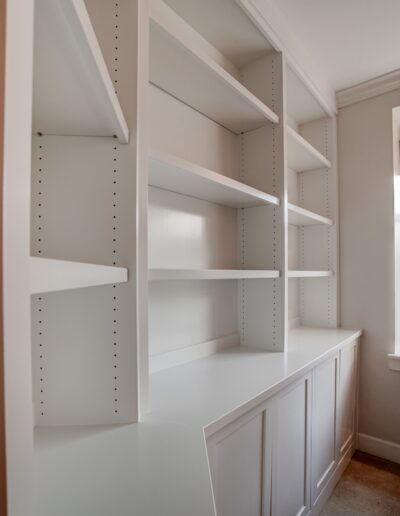 Built-In Painted White Bookcase