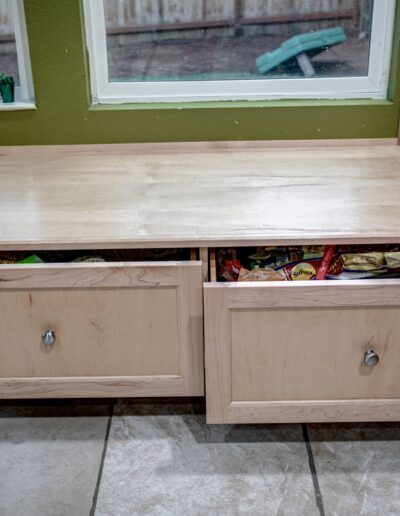 Built-In Maple Dining Benches - Uppers