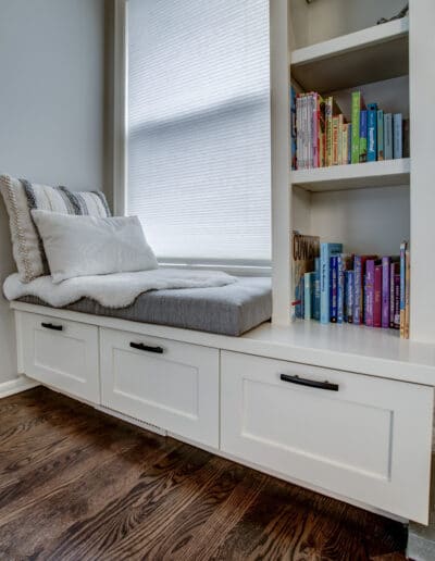 Painted Built-In Reading Nook